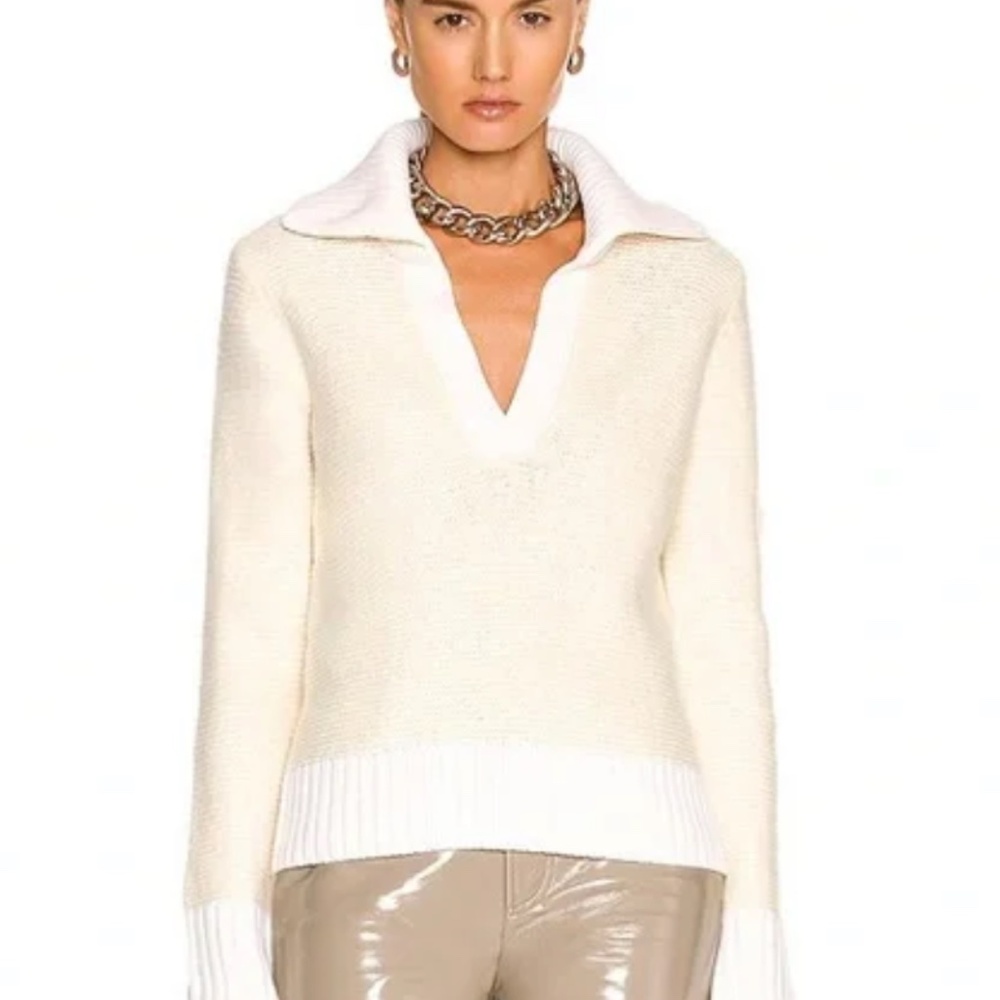 Veronica Beard Brogan Spread Collar Sweater